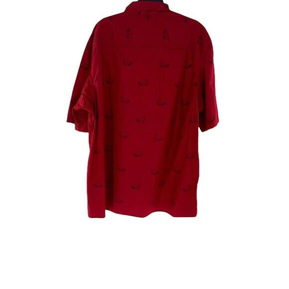 Duluth Trading Co Shirt Men 2XL Beaver Print Short Sleeve Chest Pocket Button Up - Picture 5 of 8